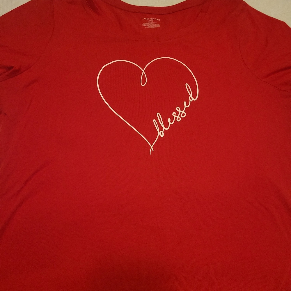 Lane Bryant Heart/Blessed shirt